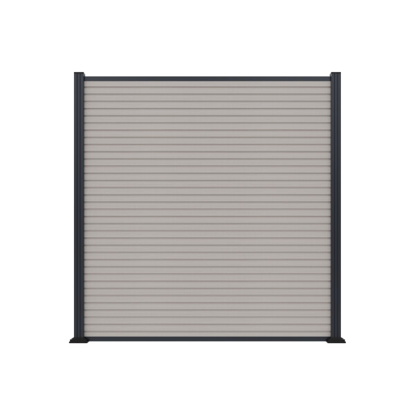WAREN-Serie, WPC-Steckzaun-Set, ca. 175 x 180 cm, BEIGE Abschlussleiste und Clips separat in silber oder anthrazitModernes Design mit einfacher Montage: Der WPC-Steckzaun „WAREN“ vereint stilvolle Optik mit hoher Funktionalität. Dank des durchdachten Stec