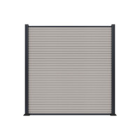 WAREN-Serie, WPC-Steckzaun-Set, ca. 175 x 180 cm, BEIGE Abschlussleiste und Clips separat in silber oder anthrazitModernes Design mit einfacher Montage: Der WPC-Steckzaun „WAREN“ vereint stilvolle Optik mit hoher Funktionalität. Dank des durchdachten Stec