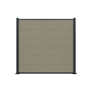 MAX -XL WPC-Steckzaun, antique, 175 x 168 cm...