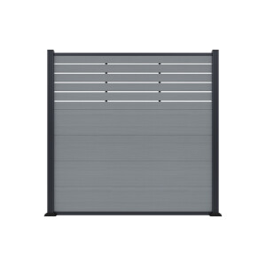 MALCHOW WPC-Zaun; smoke white, 180 x 180 cm, coextrudiert...