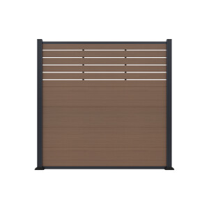 MALCHOW WPC-Zaun; teak, 181 x 180 cm, coextrudiert inkl....