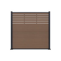 MALCHOW WPC-Zaun; teak, 181 x 180 cm, coextrudiert inkl. 12 Alu-Abstandhalter und Start-/ Abschlussleiste anthrazitDer MALCHOW WPC-Steckzaun vereint ansprechendes Design mit optimalem Sicht- und Windschutz – ideal für mehr Privatsphäre in Ihrem Garten!, M