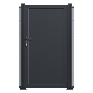 Aluminium Uni-Einzeltor, anthrazit, 100 x 173 cm,...