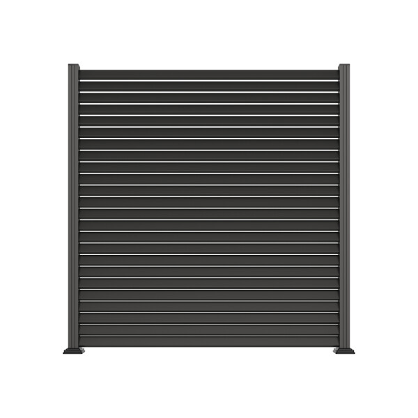 SYLT-Serie, Alu-Rhombuszaun-Set, ca. 180 x 180 cm, anthrazit keine Start-/ Abschlussleiste notwendigModerner Alu-Rhombuszaun 180 × 180 cm in Anthrazit – 22 Leisten aus Aluminium mit strukturierter Oberfläche – pflegeleicht & langlebig., Komplettset im Kar