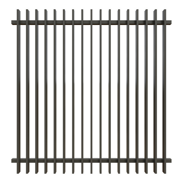 HUSUM-Serie Lattenzaun, 180 x 180 cm, Latten 20 x 60 mm Aluminium, anthrazitMaße 180 × 180 cm: vertikale Latten (20 × 60 mm) und horizontale Riegel (30 × 40 mm) für stabile Bauweise., Aluminium RAL 7022: witterungsbeständig, korrosionsfest und pflegeleich