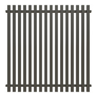 STADE-Serie Lattenzaun, 180 x 180 cm, Latten 20 x 60 mm Aluminium, anthrazitMaße 180 × 180 cm: massiver Sichtschutzzaun aus Aluminium in Anthrazit (RAL 7022)., An der breiten Seite geschweißt: hohe Stabilität und dichte Optik für maximale Privatsphäre.,  