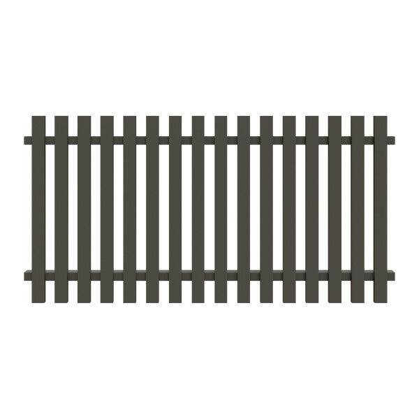 STADE-Serie Lattenzaun, 180 x 90 cm, Latten 20 x 60 mm Aluminium, anthrazitVorgartenzaun 180 × 90 cm: modernes Design aus Aluminium in Anthrazit (RAL 7022)., Stabile Schweißkonstruktion: Latten (20 × 60 mm) und Riegel (30 × 40 mm) an der breiten Seite ver