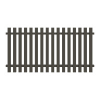 STADE-Serie Lattenzaun, 180 x 90 cm, Latten 20 x 60 mm Aluminium, anthrazitVorgartenzaun 180 × 90 cm: modernes Design aus Aluminium in Anthrazit (RAL 7022)., Stabile Schweißkonstruktion: Latten (20 × 60 mm) und Riegel (30 × 40 mm) an der breiten Seite ver