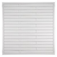 LIGHTLINE KS-LAMELLENZAUN, 180 x 180 cm Füllung / Rahmen WEISSaus hochwertigem Fensterkunststoff hergestellt, Lieferung erfolgt inkl. der Zaunhalter,  Art.-Nr.: T&J-46221