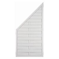 LIGHTLINE KS-LAMELLENZAUN, 90 x 180/90 cm, ECKE links Füllung / Rahmen WEISS1541, Lieferung erfolgt inkl. der Zaunhalter,  Art.-Nr.: T&J-46222