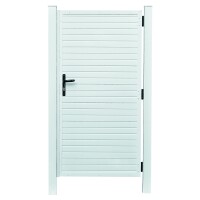 LIGHTLINE KS-Türelement , 100 x 180 cm, inkl. Beschläge Füllung weiß / Rahmen weißaus hochwertigem Fensterkunststoff hergestellt, Lieferung erfolgt inkl. der Zaunhalter,  Art.-Nr.: T&J-46279