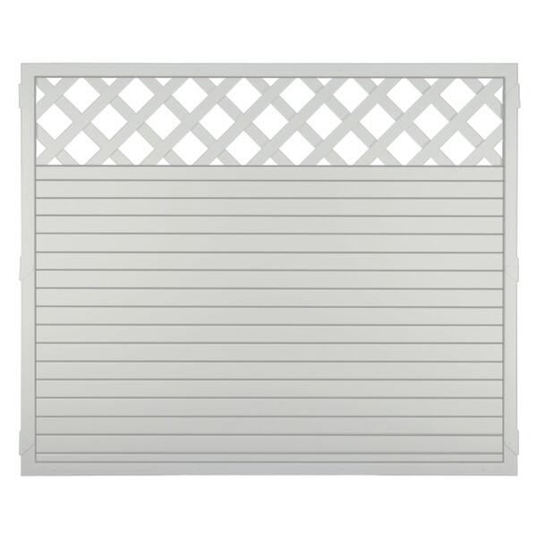 LIGHTLINE KS-Zaun Ranki, 180 x 150 cm Füllung weiß / Rahmen weißaus hochwertigem Fensterkunststoff hergestellt, Lieferung erfolgt inkl. der Zaunhalter,  Art.-Nr.: T&J-46281