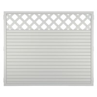 LIGHTLINE KS-Zaun Ranki, 180 x 150 cm Füllung weiß / Rahmen weißaus hochwertigem Fensterkunststoff hergestellt, Lieferung erfolgt inkl. der Zaunhalter,  Art.-Nr.: T&J-46281