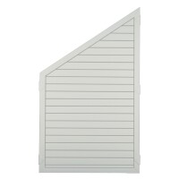 LIGHTLINE KS-Zaunelement, 90 x 150/90 cm, ECKE links Füllung weiß / Rahmen weiß1550, Lieferung erfolgt inkl. der Zaunhalter,  Art.-Nr.: T&J-46282