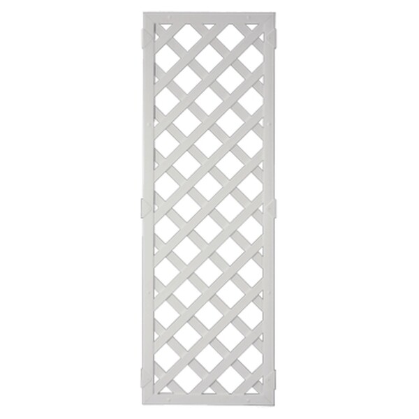 LIGHTLINE KS-Rankgitter, 60 x 180 cm Füllung weiß / Rahmen weißaus hochwertigem Fensterkunststoff hergestellt, Lieferung erfolgt inkl. der Zaunhalter,  Art.-Nr.: T&J-46284