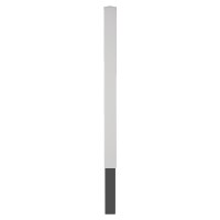 LIGHTLINE KS Pfosten weiß, 9 x 9 x 240 cm, zum einbetonieren inkl. Pfostenkappeaus hochwertigem Aluminium hergestellt, der Aluminiumpfosten ist mit Kunststoff teilummantelt,  Art.-Nr.: T&J-46289