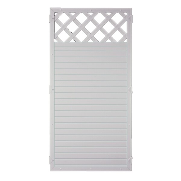 LIGHTLINE KS-Zaun Ranki , 90 x 180 cm Füllung weiß / Rahmen weißaus hochwertigem Fensterkunststoff hergestellt, Lieferung erfolgt inkl. der Zaunhalter,  Art.-Nr.: T&J-46291