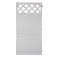 LIGHTLINE KS-Zaun Ranki , 90 x 180 cm Füllung weiß / Rahmen weißaus hochwertigem Fensterkunststoff hergestellt, Lieferung erfolgt inkl. der Zaunhalter,  Art.-Nr.: T&J-46291