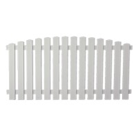 LIGHTLINE Vorgarten Hochbogen, weiß, 180 x 80/90 cm aus hochwertigem Fensterkunststoff hergestellt, Lieferung erfolgt inkl. der Zaunhalter,  Art.-Nr.: T&J-46297