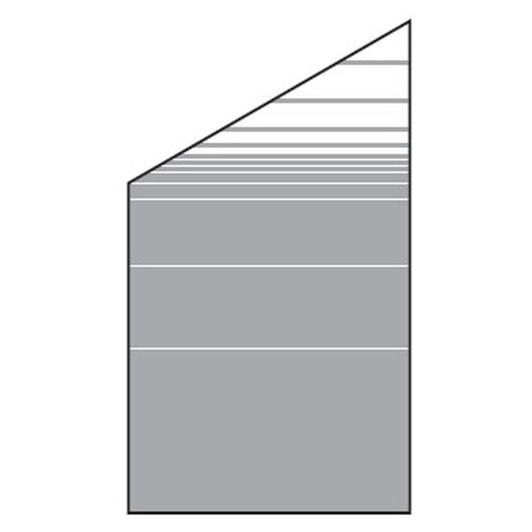 VETRO Glasscheibe ECKE links, B 1030 x H 1200/1800 mm Streifen-Dekor 81, satiniertHochwertiges Material: Die VETRO Glasscheibe besteht aus 8 mm starkem Einscheibensicherheitsglas (ESG), das außergewöhnliche Stabilität und Langlebigkeit bietet. Dieses Glas