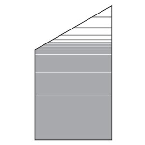 VETRO Glasscheibe ECKE links, B 1030 x H 1200/1800 mm...