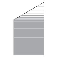 VETRO Glasscheibe ECKE links, B 1030 x H 1200/1800 mm Streifen-Dekor 81, satiniertHochwertiges Material: Die VETRO Glasscheibe besteht aus 8 mm starkem Einscheibensicherheitsglas (ESG), das außergewöhnliche Stabilität und Langlebigkeit bietet. Dieses Glas