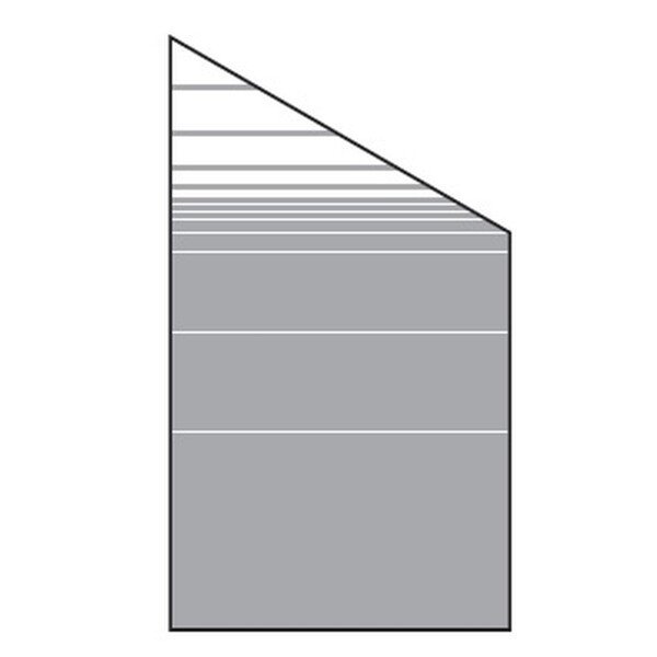 VETRO Glasscheibe ECKE rechts, B 1030 x H 1800/1200 mm Streifen-Dekor 81, satiniertHochwertiges Material: Die VETRO Glasscheibe besteht aus 8 mm starkem Einscheibensicherheitsglas (ESG), das außergewöhnliche Stabilität und Langlebigkeit bietet. Dieses Gla