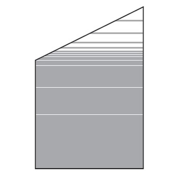 VETRO Glasscheibe ECKE links, B 1200 x H 1200/1800 mm Streifen-Dekor 81, satiniertHochwertiges Material: Die VETRO Glasscheibe besteht aus 8 mm starkem Einscheibensicherheitsglas (ESG), das außergewöhnliche Stabilität und Langlebigkeit bietet. Dieses Glas