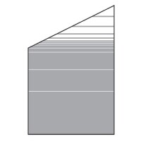 VETRO Glasscheibe ECKE links, B 1200 x H 1200/1800 mm Streifen-Dekor 81, satiniertHochwertiges Material: Die VETRO Glasscheibe besteht aus 8 mm starkem Einscheibensicherheitsglas (ESG), das außergewöhnliche Stabilität und Langlebigkeit bietet. Dieses Glas