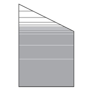 VETRO Glasscheibe ECKE rechts, B 1200 x H 1800/1200 mm...