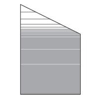 VETRO Glasscheibe ECKE rechts, B 1200 x H 1800/1200 mm Streifen-Dekor 81, satiniertHochwertiges Material: Die VETRO Glasscheibe besteht aus 8 mm starkem Einscheibensicherheitsglas (ESG), das außergewöhnliche Stabilität und Langlebigkeit bietet. Dieses Gla