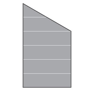 VETRO Glasscheibe ECKE rechts, B 1030 x H 1800/1200 mm...