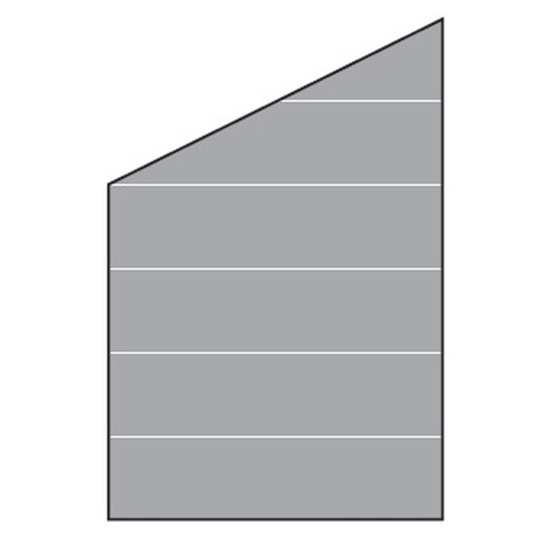 VETRO Glasscheibe ECKE links, B 1200 x H 1200/1800 mm Streifen-Dekor 82, satiniertHochwertiges Material: Die VETRO Glasscheibe besteht aus 8 mm starkem Einscheibensicherheitsglas (ESG), das außergewöhnliche Stabilität und Langlebigkeit bietet. Dieses Glas