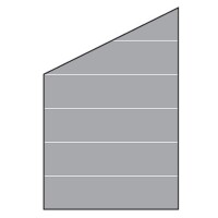VETRO Glasscheibe ECKE links, B 1200 x H 1200/1800 mm Streifen-Dekor 82, satiniertHochwertiges Material: Die VETRO Glasscheibe besteht aus 8 mm starkem Einscheibensicherheitsglas (ESG), das außergewöhnliche Stabilität und Langlebigkeit bietet. Dieses Glas