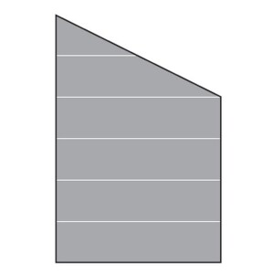 VETRO Glasscheibe ECKE rechts, B 1200 x H 1800/1200 mm...