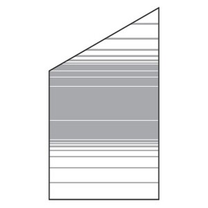 VETRO Glasscheibe ECKE links, B 1030 x H 1200/1800 mm...