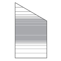 VETRO Glasscheibe ECKE rechts, B 1030 x H 1800/1200 mm Streifen-Dekor 83, satiniertHochwertiges Material: Die VETRO Glasscheibe besteht aus 8 mm starkem Einscheibensicherheitsglas (ESG), das außergewöhnliche Stabilität und Langlebigkeit bietet. Dieses Gla