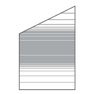 VETRO Glasscheibe ECKE links, B 1200 x H 1200/1800 mm...