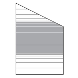 VETRO Glasscheibe ECKE rechts, B 1200 x H 1800/1200 mm...