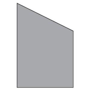 VETRO Glasscheibe ECKE rechts, B 1200 x H 1800/1200 mm...