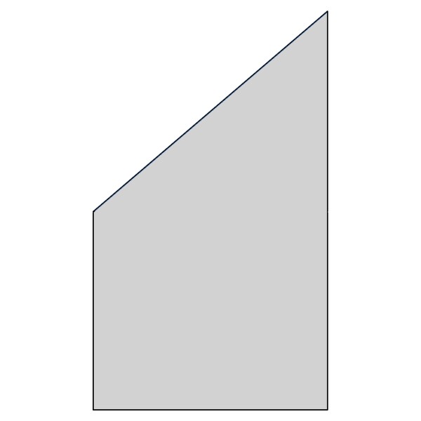 RUDE-Serie Systemglas Ecke links, B1030 x H1740/870 x T8 mm Vollflächen-Dekor 84, satiniert, ,  Art.-Nr.: T&J-46651