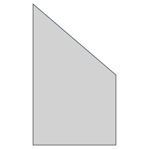 RUDE-Serie Systemglas Ecke rechts, B1030 x H1740/870 x T8...