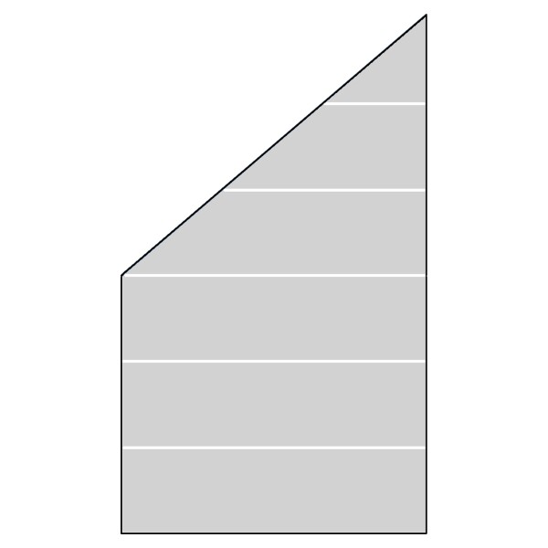 RUDE-Serie Systemglas Ecke links, B1030 x H1740/870 x T8 mm Streifen-Dekor 82, satiniert, ,  Art.-Nr.: T&J-46653