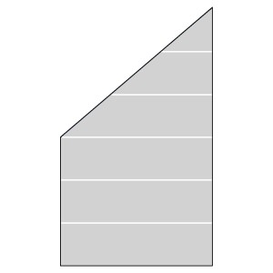 RUDE-Serie Systemglas Ecke links, B1030 x H1740/870 x T8...