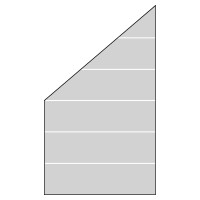 RUDE-Serie Systemglas Ecke links, B1030 x H1740/870 x T8 mm Streifen-Dekor 82, satiniert, ,  Art.-Nr.: T&J-46653