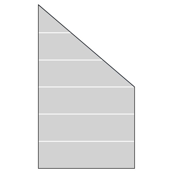RUDE-Serie Systemglas Ecke rechts, B1030 x H1740/870 x T8 mm Streifen-Dekor 82, satiniert, ,  Art.-Nr.: T&J-46654