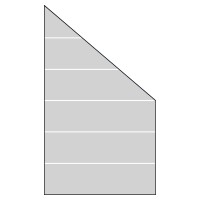 RUDE-Serie Systemglas Ecke rechts, B1030 x H1740/870 x T8 mm Streifen-Dekor 82, satiniert, ,  Art.-Nr.: T&J-46654