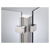 VETRO Eckpfosten V2A, 60/60 x 1570 mm zum Einbetonieren, Klemmbacken über EckEdelstahlpfosten „VETRO“ – aus hochwertigem aus Edelstahl V4A, bietet eine optimale Basis für Glasgeländer und andere Anwendungen. Dieser Pfosten ist nicht nur funktionell, sonde