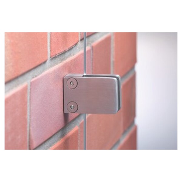 VETRO Wandbefestigungs-3er-Set, 3 Klemmbacken für Wand, links offen, V2ADirekte Wandmontage ohne Pfosten: Die "VETRO" Klemmbacken aus hochwertigem V2A oder V4A Edelstahl ermöglichen eine flexible und direkte Befestigung Ihrer Glaszäune an Wänden. Perfekt 