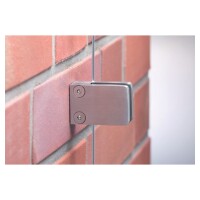 VETRO Wandbefestigungs-3er-Set, 3 Klemmbacken für Wand, links offen, V2ADirekte Wandmontage ohne Pfosten: Die "VETRO" Klemmbacken aus hochwertigem V2A oder V4A Edelstahl ermöglichen eine flexible und direkte Befestigung Ihrer Glaszäune an Wänden. Perfekt 